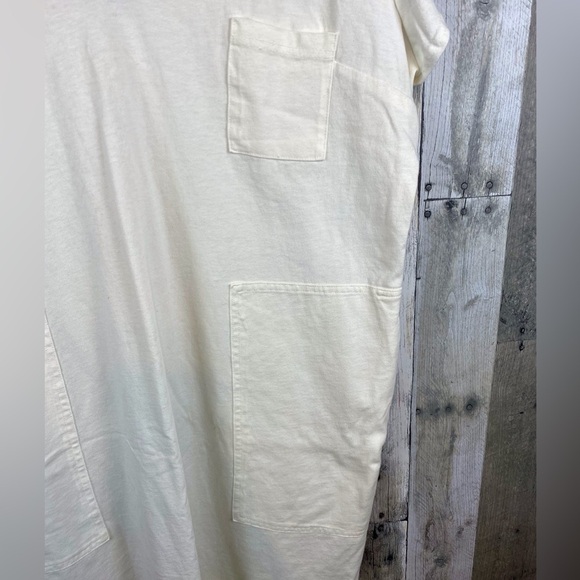 Free People Beach Ruffle Sleeve Oversized Maxi Dress in Cream Size Large. - Picture 5 of 11